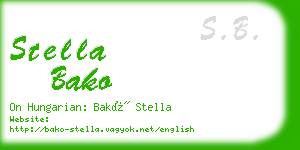 stella bako business card